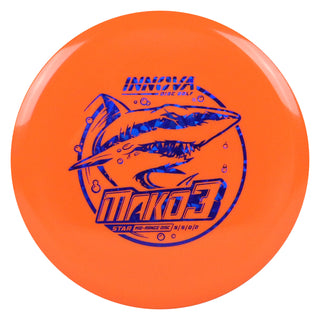 Innova Disc Golf Star Mako3 Midrange Disc 5/5/0/0 Orange/Navy Shatter 167 grams