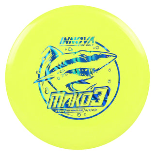 Innova Disc Golf Star Mako3 Midrange Disc 5/5/0/0 Yellow/Blue Prisms Wave 176 grams