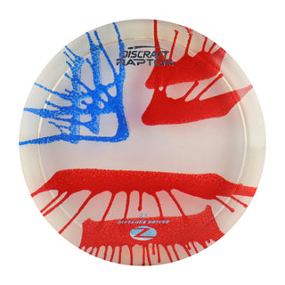 Discraft Disc Golf Z Line Fly Dye Raptor Distance Driver 9/4/0/3 Usa/Snowflakes 170-172g