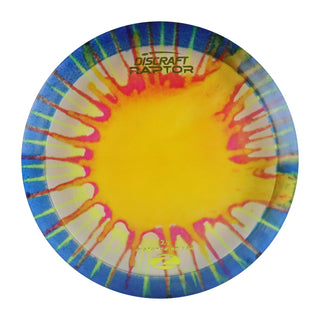 Discraft Disc Golf Z Line Fly Dye Raptor Distance Driver 9/4/0/3 Orange Splat/Gold 173-174g