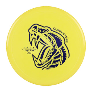 Lone Star Disc Golf Bravo Copperhead Putter 3/4/0/2 Yellow/Navy 172 grams
