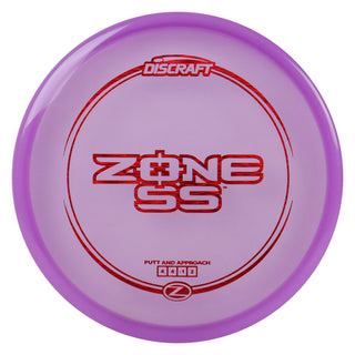 Discraft Disc Golf Z Line Zone SS Putter 4/4/-1/2 Light Purple/Red Lines 173-174g