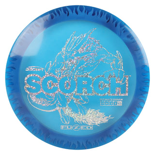 Discraft Disc Golf FuZed Line Scorch with Flame Pattern Distance Driver 11/6/-2/2 Blue with Purple Flame/Holo Stars 170-172g