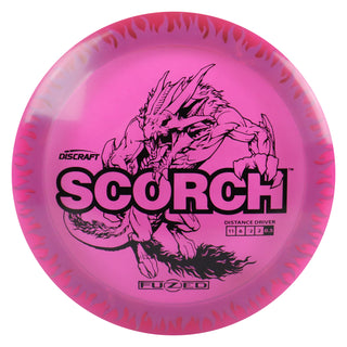 Discraft Disc Golf FuZed Line Scorch with Flame Pattern Distance Driver 11/6/-2/2 Purple with Blue Flame/Black 170-172g