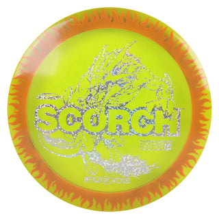 Discraft Disc Golf FuZed Line Scorch with Flame Pattern Distance Driver 11/6/-2/2 DayGlo with Pink Flame/Holo Stars 170-172g