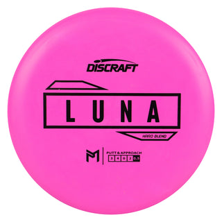 Discraft Disc Golf Paul McBeth Putter Line Hard Luna Putter 3/4/0/2 Pink/Black 170g