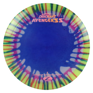 Discraft Disc Golf Z Line Fly Dye Avenger SS Distance Driver 10/5/-3/1 Blue Splat/Lavender Holo 173-174g