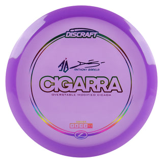 Discraft Disc Golf Anthony Barela Signature Series Z Line Cigarra Driver 7/6/-1/2 Purple/Rainbow 175g