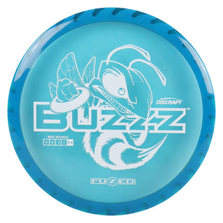 Discraft Disc Golf Fuzed Line Buzzz with Saw Pattern Midrange 5/4-1/1 Blue with Blue Saw/White 170-172g