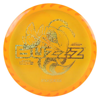 Discraft Disc Golf Fuzed Line Buzzz with Saw Pattern Midrange 5/4-1/1 Orange with White Saw/Gold Shimmer 170-172g