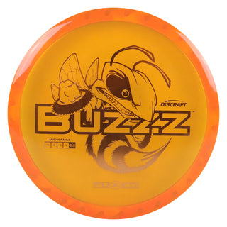 Discraft Disc Golf Fuzed Line Buzzz with Saw Pattern Midrange 5/4-1/1 Orange with Red Saw/Bronze 177-180g