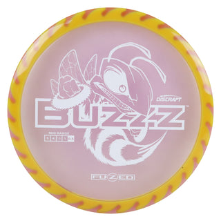Discraft Disc Golf Fuzed Line Buzzz with Saw Pattern Midrange 5/4-1/1 Light Purple with Yellow Saw/White 170-172g