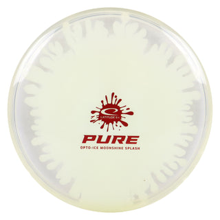 Latitude 64 Disc Golf Opto-Ice Splash Moonshine Pure Putter 3/3/-1/1 White Glow/Red 174 grams