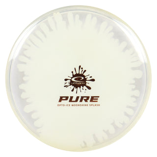 Latitude 64 Disc Golf Opto-Ice Splash Moonshine Pure Putter 3/3/-1/1 White Glow/Bronze 174 grams