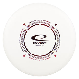 Latitude 64 Disc Golf Zero Pro Pure Putter 3/3/-1/1 White/Red 173 grams