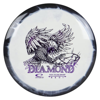 Latitude 64 Disc Golf Gold Orbit Diamond Fairway Driver 8/6/-3/1 Black/Purple 159 grams