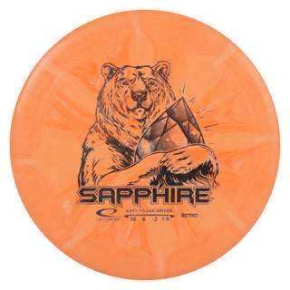 Latitude 64 Disc Golf Retro Burst Sapphire Distance Driver 10/6/-2/1.5 Orange/Silver 160 grams