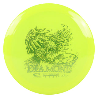 Latitude 64 Disc Golf Opto Diamond Fairway Driver 8/6/-3/1 Yellow/Olive 156 grams