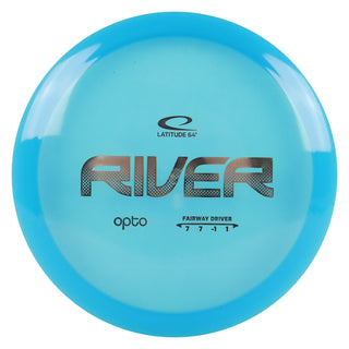 Latitude 64 Disc Golf Opto River Fairway Driver 7/7/-1/1 Blue/Silver 173 grams