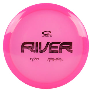 Latitude 64 Disc Golf Opto River Fairway Driver 7/7/-1/1 Pink/Purple 171 grams