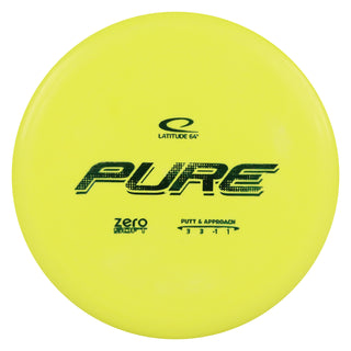 Latitude 64 Disc Golf Zero Soft Pure Putter 3/3/-1/1 Yellow/Green 174 grams