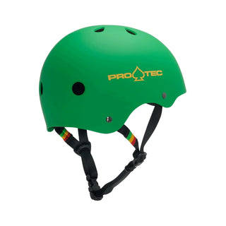 Pro Tec Helmet Classic Certified Matte Rasta Green Size XS