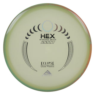 Axiom Disc Golf Eclipse Hex Midrange 5/5/-1/1 Glow/Green Peach 176 grams