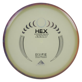 Axiom Disc Golf Eclipse Hex Midrange 5/5/-1/1 Glow/Orange Purple 176 grams