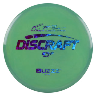 Discraft Disc Golf Paul McBeth ESP Buzzz Mini 6" Thrower or Marker Dark Green/Purple Blue Shatter