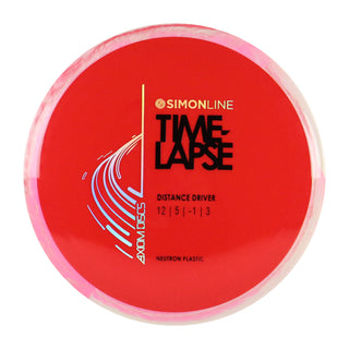 Axiom Disc Golf Simon Lizotte Line Neutron Time Lapse Driver 12/5/-1/3 Red/Pink Red 175 grams