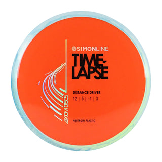 Axiom Disc Golf Simon Lizotte Line Neutron Time Lapse Driver 12/5/-1/3 Orange/Grey Teal 175 grams