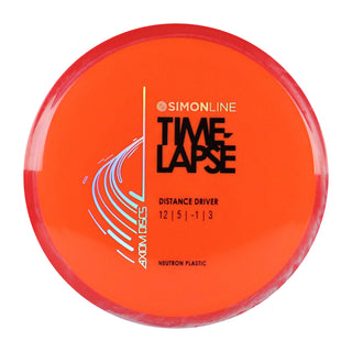 Axiom Disc Golf Simon Lizotte Line Neutron Time Lapse Driver 12/5/-1/3 Orange/Red Teal 175 grams