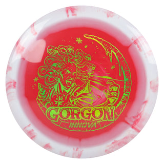 Innova Disc Golf Holiday Halo Star Gorgon w/ Free Luster Snowflake Mini White Red/Green Holo 168 grams