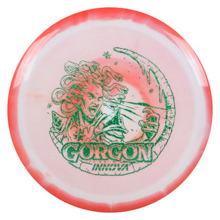 Innova Disc Golf Holiday Halo Star Gorgon w/ Free Luster Snowflake Mini Red White/Green Matrix 173 grams