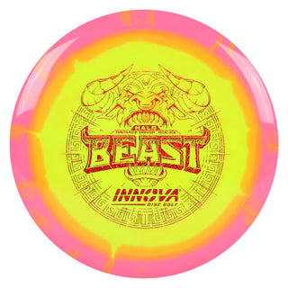 Innova Disc Golf Halo Star Beast Distance Driver 10/5/-2/2 Pink Yellow/Red Shimmer 163 grams