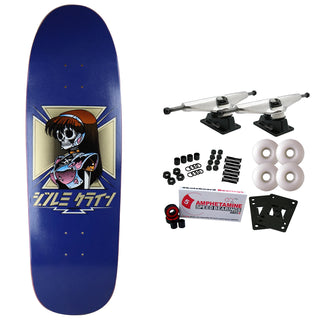 JK Industries Skateboard Complete Dream Hawk Old School Blue 9.75" Hook Ups