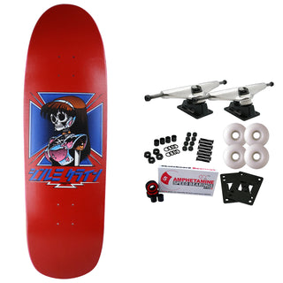 JK Industries Skateboard Complete Dream Hawk Old School Red 9.75" Hook Ups