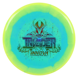 Innova Disc Golf Halo Star Invader Putter 3/2/0/1 Yellow Turquoise/Rainbow 173 grams