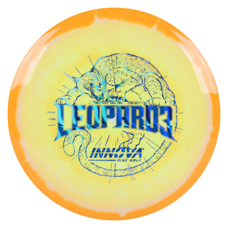 Innova Disc Golf Halo Star Leopard3 Fairway Driver 7/5/-2/1 Orange Yellow/Blue Waves 173 grams