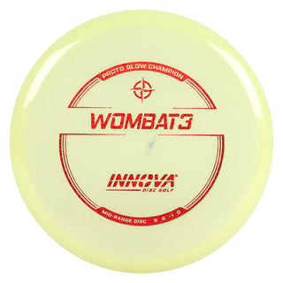 Innova Disc Golf Proto Glow Champion Wombat3 Midrange 5/6/-1/0 Red Shimmer 175 grams