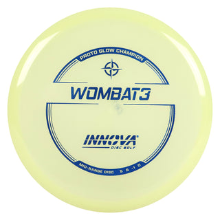 Innova Disc Golf Proto Glow Champion Wombat3 Midrange 5/6/-1/0 Blue 180 grams