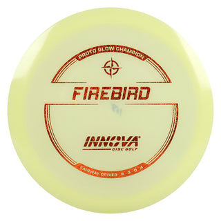 Innova Disc Golf Proto Glow Champion Firebird Fairway Driver 9/3/0/4 Orange Scratch 168 grams