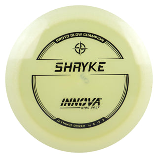 Innova Disc Golf Proto Glow Champion Shryke Distance Driver 13/6/-2/2 Glow/Black 170 grams