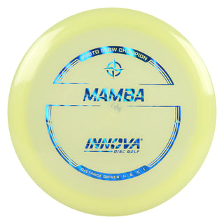 Innova Disc Golf Proto Glow Champion Mamba Distance Driver 11/6/-5/1 Glow/Blue Waves 165 grams