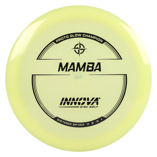 Innova Disc Golf Proto Glow Champion Mamba Distance Driver 11/6/-5/1 Glow/Black 157 grams