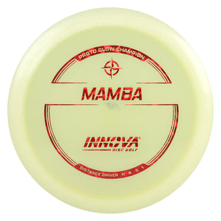 Innova Disc Golf Proto Glow Champion Mamba Distance Driver 11/6/-5/1 Glow/Red Shatter 164 grams