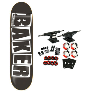 Baker Skateboard Complete Brand Logo Black/White 8.25"