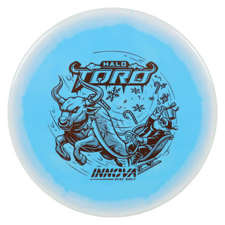 Innova Disc Golf Halo Star Holiday 2024 Toro Midrange Disc 4/2/1/3 White Blue/Gold 171 grams