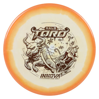 Innova Disc Golf Halo Star Holiday 2024 Toro Midrange Disc 4/2/1/3 Orange White/Bronze 170 grams