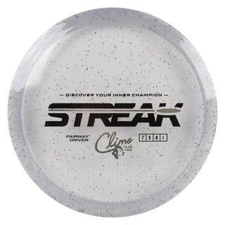 Climo Disc Golf Victory Line Sparkle Year 1 Streak Fairway Driver 7/5/0/1 Clear/Silver 173 grams